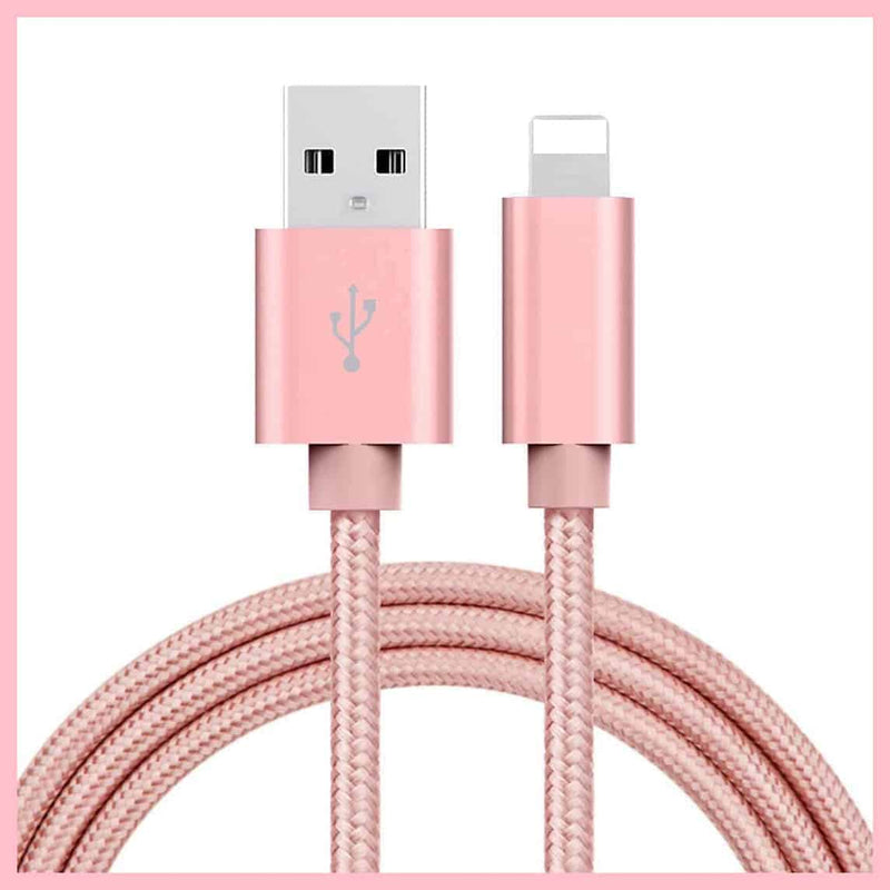 Lightning Charging / Data Cable For Apple Devices - Nylon Braided Strong Quality - HiTechnology