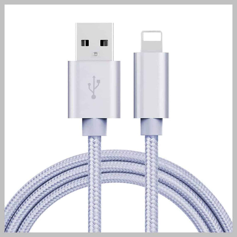 Lightning Charging / Data Cable For Apple Devices - Nylon Braided Strong Quality
