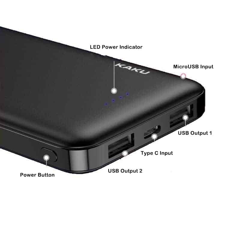 10,000mAh Dual USB Fast Charging Portable Power Bank - HiTechnology