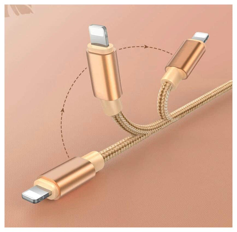 Lightning Charging / Data Cable For Apple Devices - Nylon Braided Strong Quality - HiTechnology