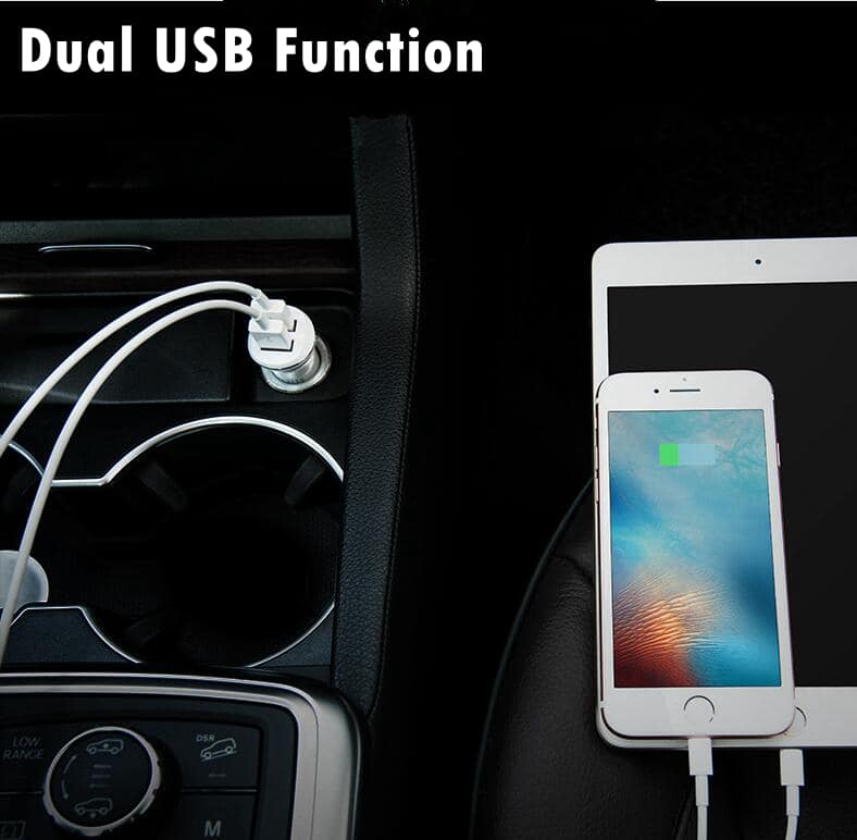 3.1A Dual USB Car Port Charger - Fast Charging