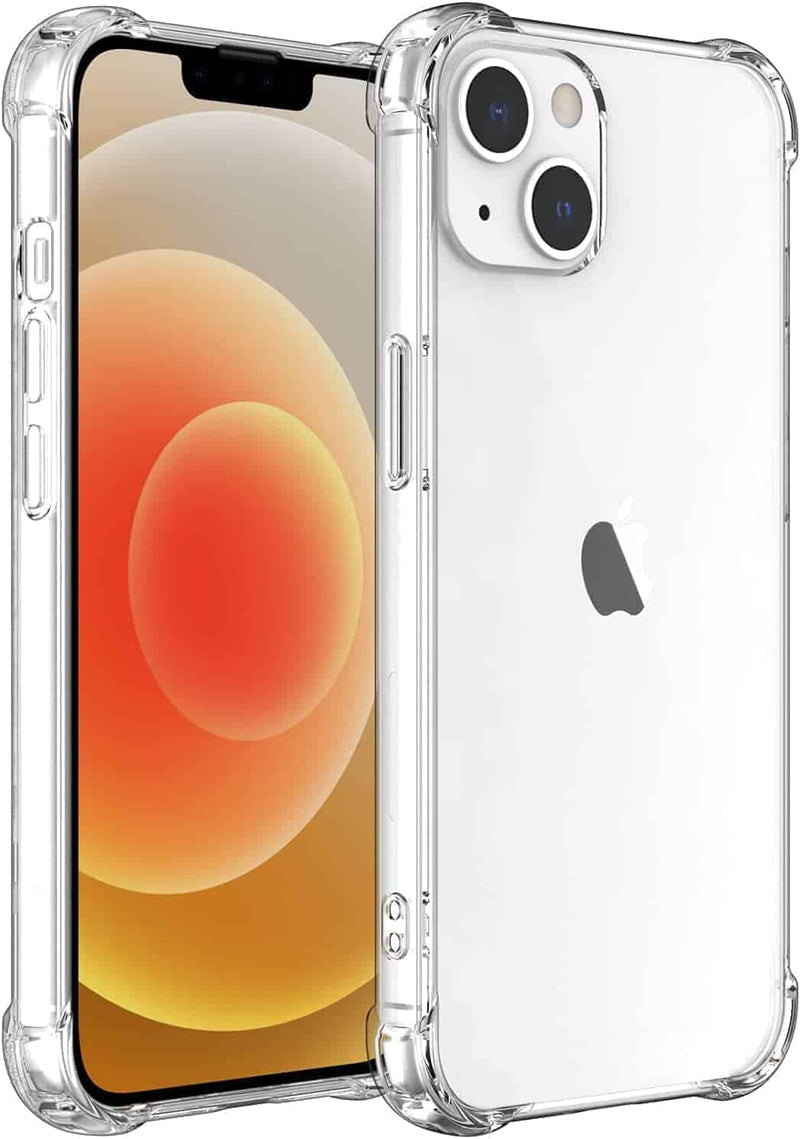 Transparent Clear Case For iPhone Models - With Shockproof Corner Bumper