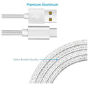 USB Type C Data Charging Cable - Nylon Braided Heavy Duty - HiTechnology