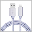 Lightning Charging / Data Cable For Apple Devices - Nylon Braided Strong Quality - HiTechnology
