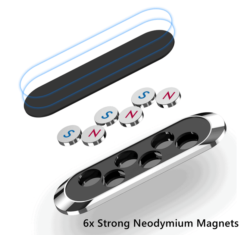 Universal Magnetic Phone Holder For Cars - Dashboard Bar