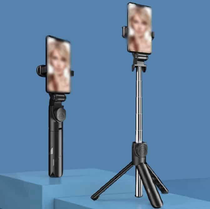 Portable Selfie Stick & Tripod - With Wireless Bluetooth Remote Control