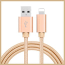 Lightning Charging / Data Cable For Apple Devices - Nylon Braided Strong Quality - HiTechnology