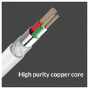 Lightning Charging / Data Cable For Apple Devices - Nylon Braided Strong Quality - HiTechnology