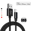 Lightning Charging / Data Cable For Apple Devices - Nylon Braided Strong Quality - HiTechnology