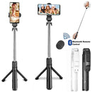 Portable Selfie Stick & Tripod - With Wireless Bluetooth Remote Control - HiTechnology