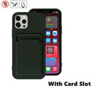 Silicone Shockproof Case For iPhone Models - With Card Holder Slot - HiTechnology
