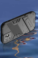 Shockproof Hard Back Case Cover For iPhone 13 12 11 X Series - Upgraded Feature With Desktop Stand - HiTechnology