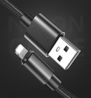 Lightning Charging / Data Cable For Apple Devices - Nylon Braided Strong Quality - HiTechnology