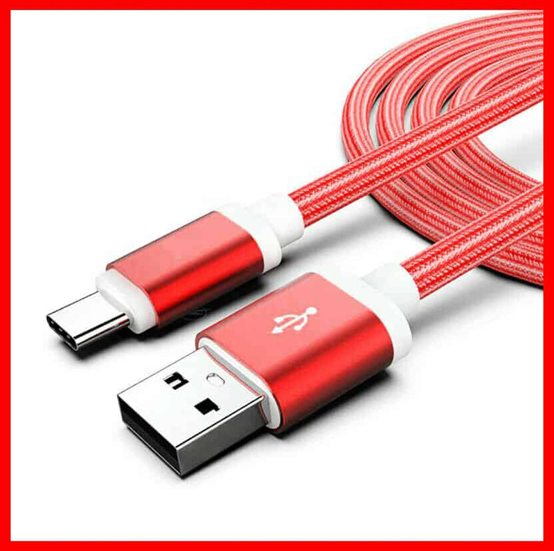 USB Type C Data Charging Cable - Nylon Braided Heavy Duty