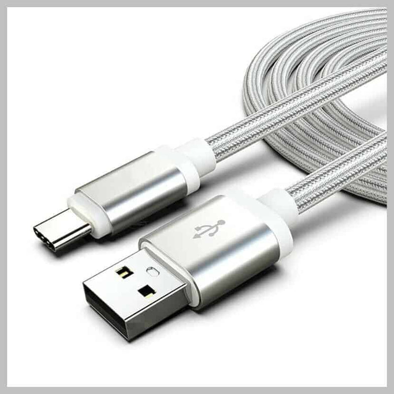 USB Type C Data Charging Cable - Nylon Braided Heavy Duty