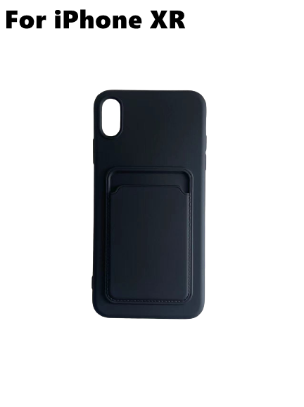 Silicone Shockproof Case For iPhone Models - With Card Holder Slot