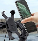 Universal Push Button Phone Holder For Bikes - Handlebar Holder - HiTechnology